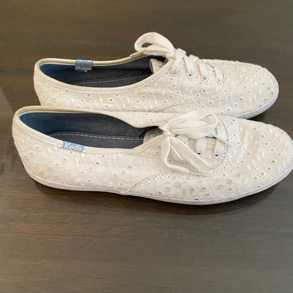 White Eyelet Keds